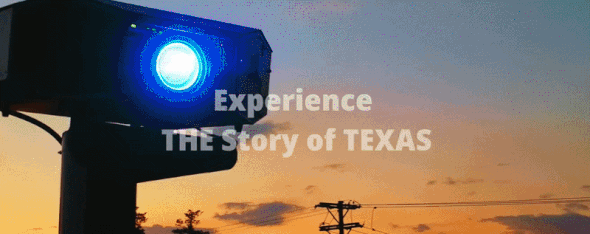 A clip from the projection-mapped film 'Texas Legacy in Lights."