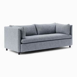 blue sleeper sofa from west elm