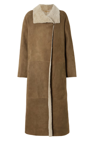 Nour Hammour Asymmetric Shearling Coat