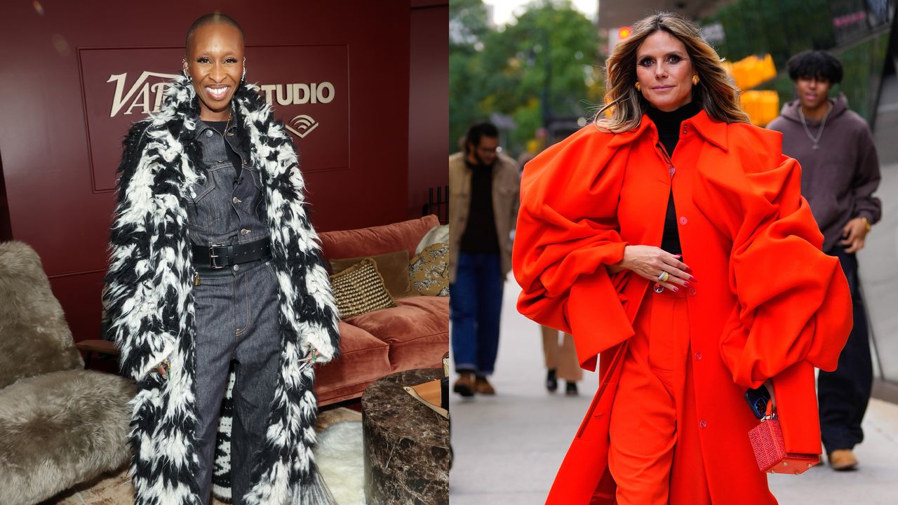 coats - cynthia erivo, heidi klum