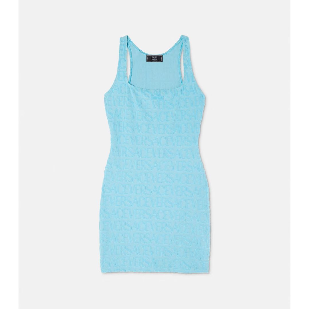 Versace all over towel dress cover up