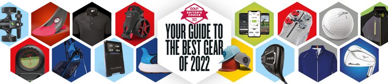 Graphic showing Editor's Choice logo and various golf products