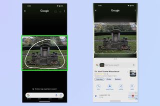 A screenshot showing how to enable and use Circle to Search on Google Pixel phones