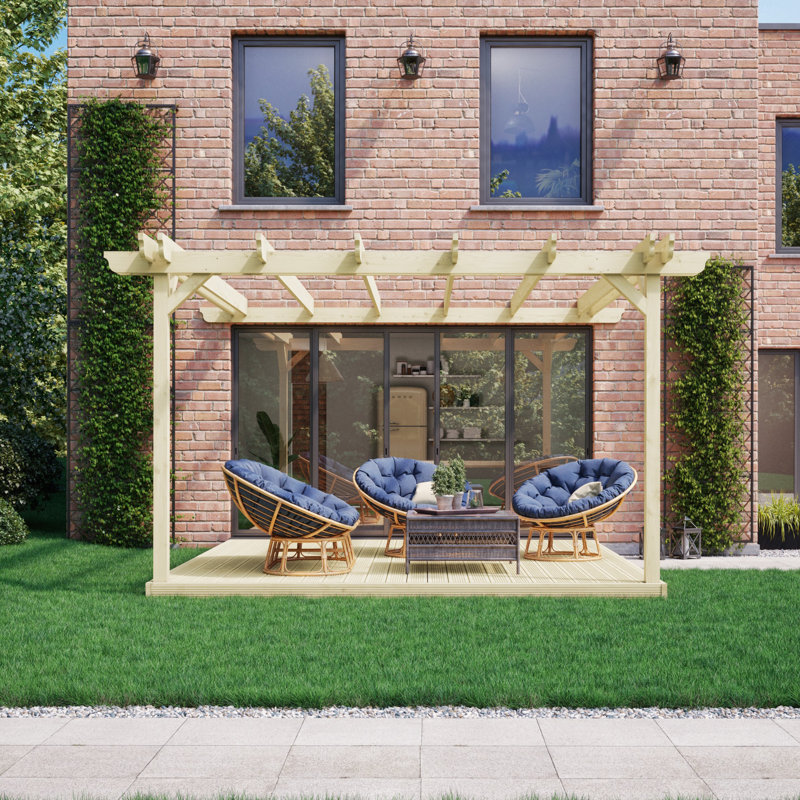 Ebern Designs Lazara Premium Wall Mounted Pergola | Wayfair.co.uk