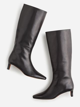 J.Crew + Collection Square-Toe Boots in Leather