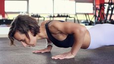 Woman doing a push up