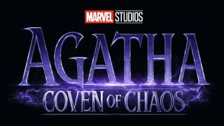 En skärmdump av den officiella logotypen för Marvel Studios TV-serie Agatha: Coven of Chaos