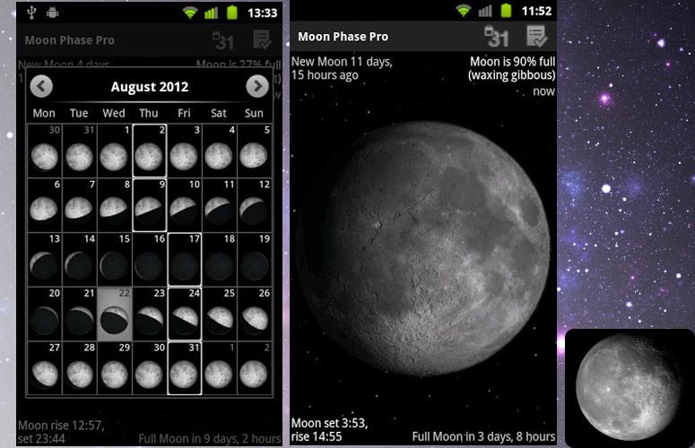 Lunar pro. Moon phase Pro. Яркость в Moonlight 3. New Moon Set. Луна 3d 4pda приложение на андроид.