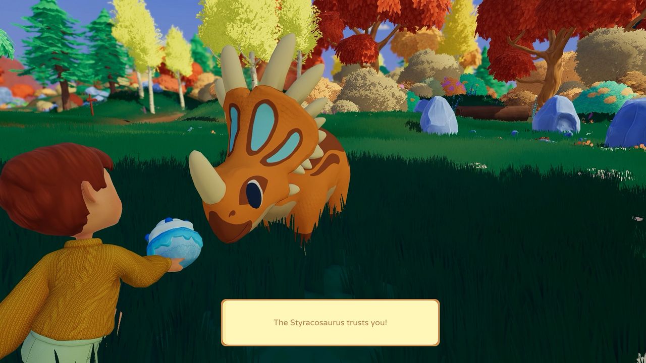 Paleo Pines merges farming simulation with running a wholesome dinosaur sanctuary on Xbox and PC.