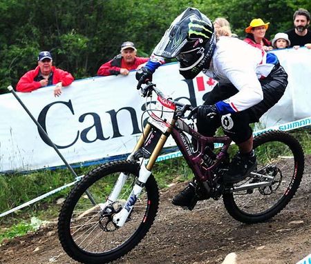 Sabrina Jonnier (Team Maxxis- Rocky Mountain) races to victory.