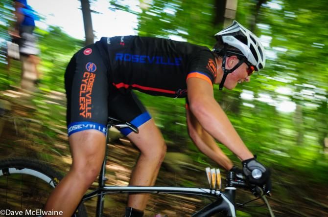 Some of the descents were steep between the trees