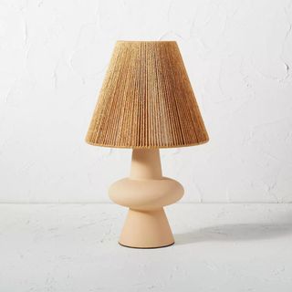 Ceramic Table Lamp With Rope Shade Brown - Opalhouse Designed With Jungalow