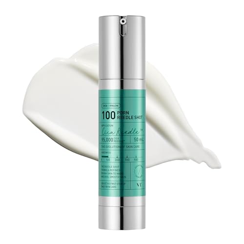 Vt Cosmetics Pdrn Reedle Shot 100, Spicule Microneedling Serum, Vegan Pdrn, Centella Asiatica, Hyaluronic Acid, Exfoliating &amp;amp; Plumping for Glass Skin, Korean Liquid Skin Booster 1.69 Fl Oz (50ml)