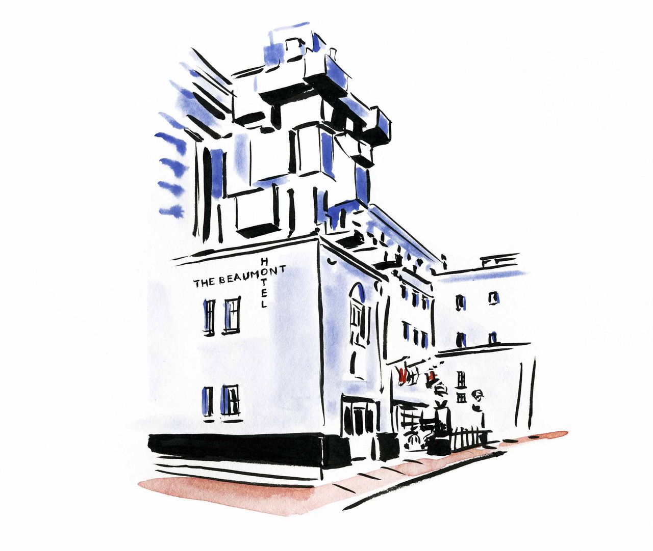 Illustration of The Beaumont hotel, London, UK