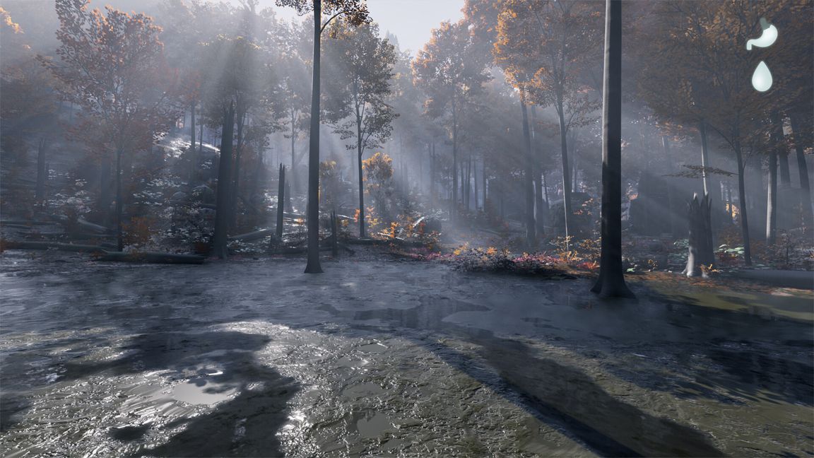 Prologue: Go Wayback!; computer generated scenes from a video game showing mountains, forests and woodlands