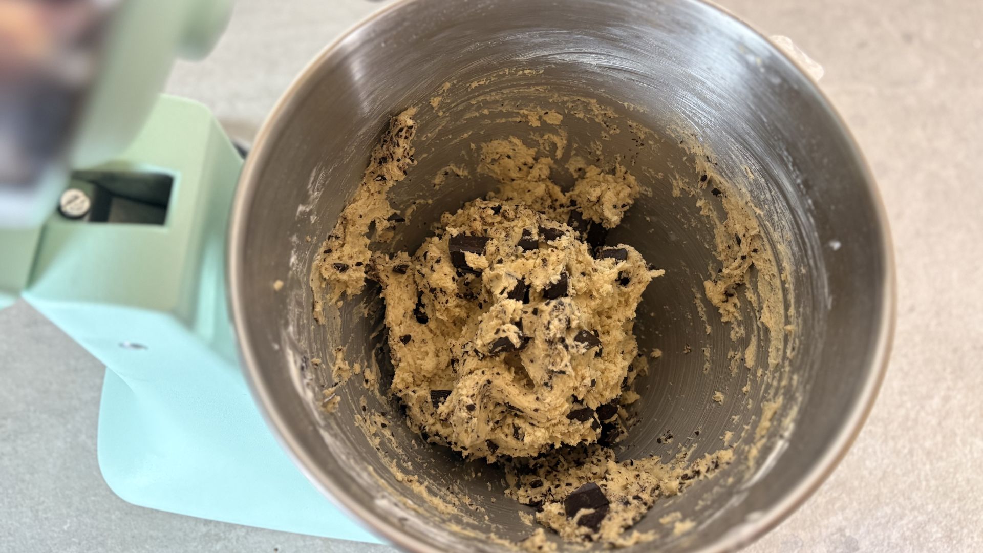 KitchenAid Artisan 4.7L Tilt Head Stand Mixer in Spearmint, the colour of the year for 2026, being tested