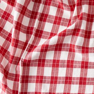 red plaid tablecloth