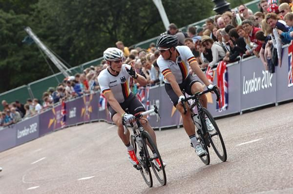 Germany's Andre Greipel and John Degenkolb prior to the start