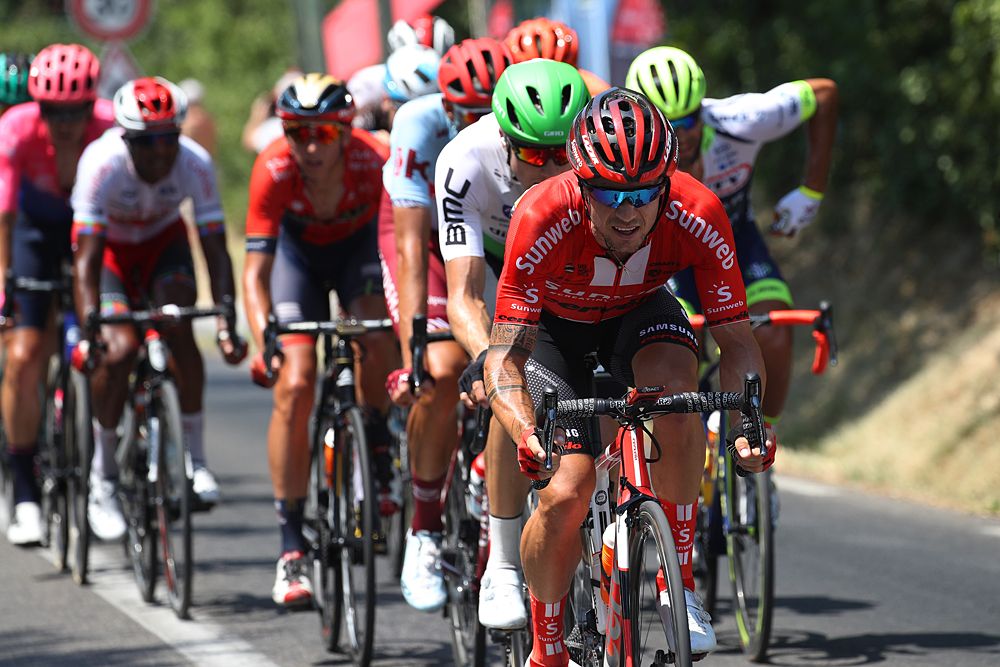The breakaway during stage 17 at the Tour de France