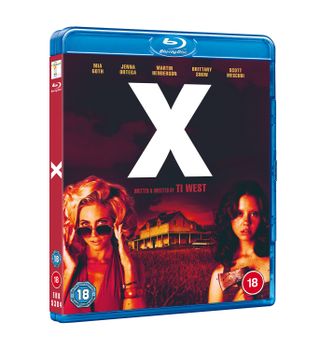 The Blu-ray cover for X.