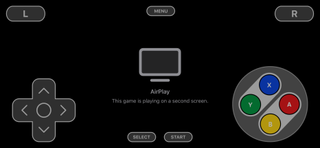 The delta emulator AirPlay screen