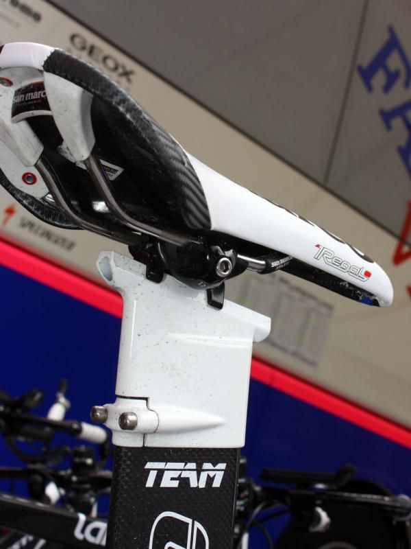 The Ritchey head on Lampre-Farnese Vini's time trial bikes offer up a lot of fore-aft adjustment.