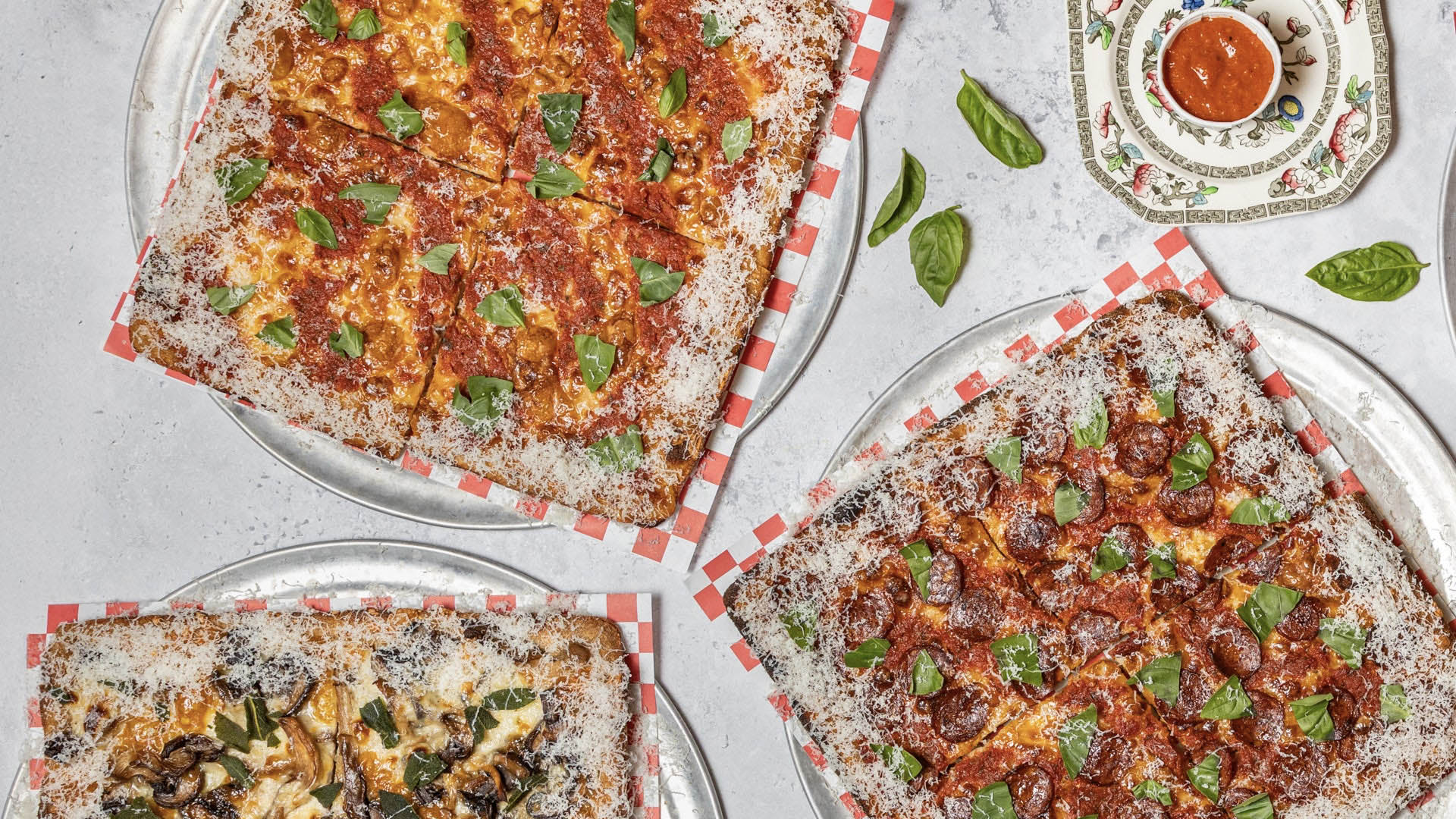 A photo of Bing Bong Pizza&#039;s pies.