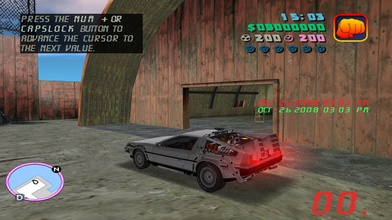 GTA Hill Valley Delorean