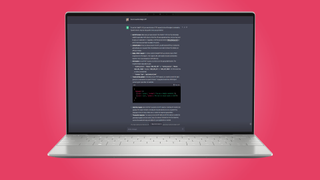 Dell laptop with ChatGPT window open