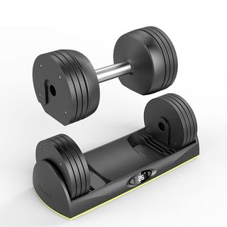 The JaxJox adjustable dumbbells on a white background.