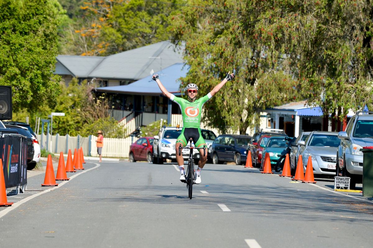 Brendon Davids (Oliver's Real Food Racing) celebrates his stage win