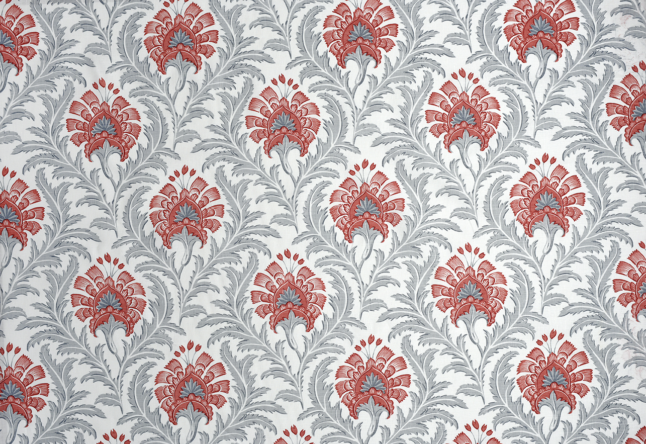 Cinny Aumonier blue and red block wallpaper