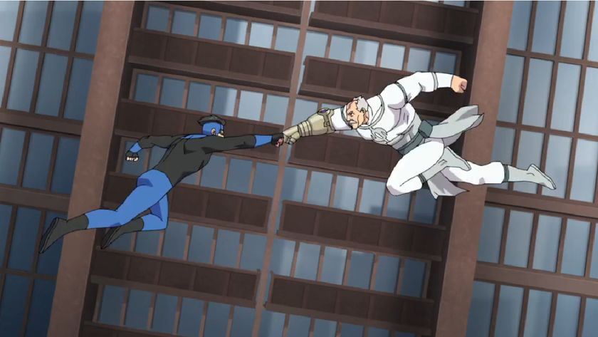 Conquest and Invincible fighting in the finale of Season 3 of Invincible. 