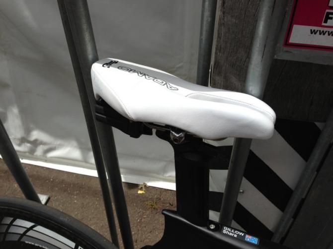 An ISM Adamo saddle is Gillow's choice for the time trial