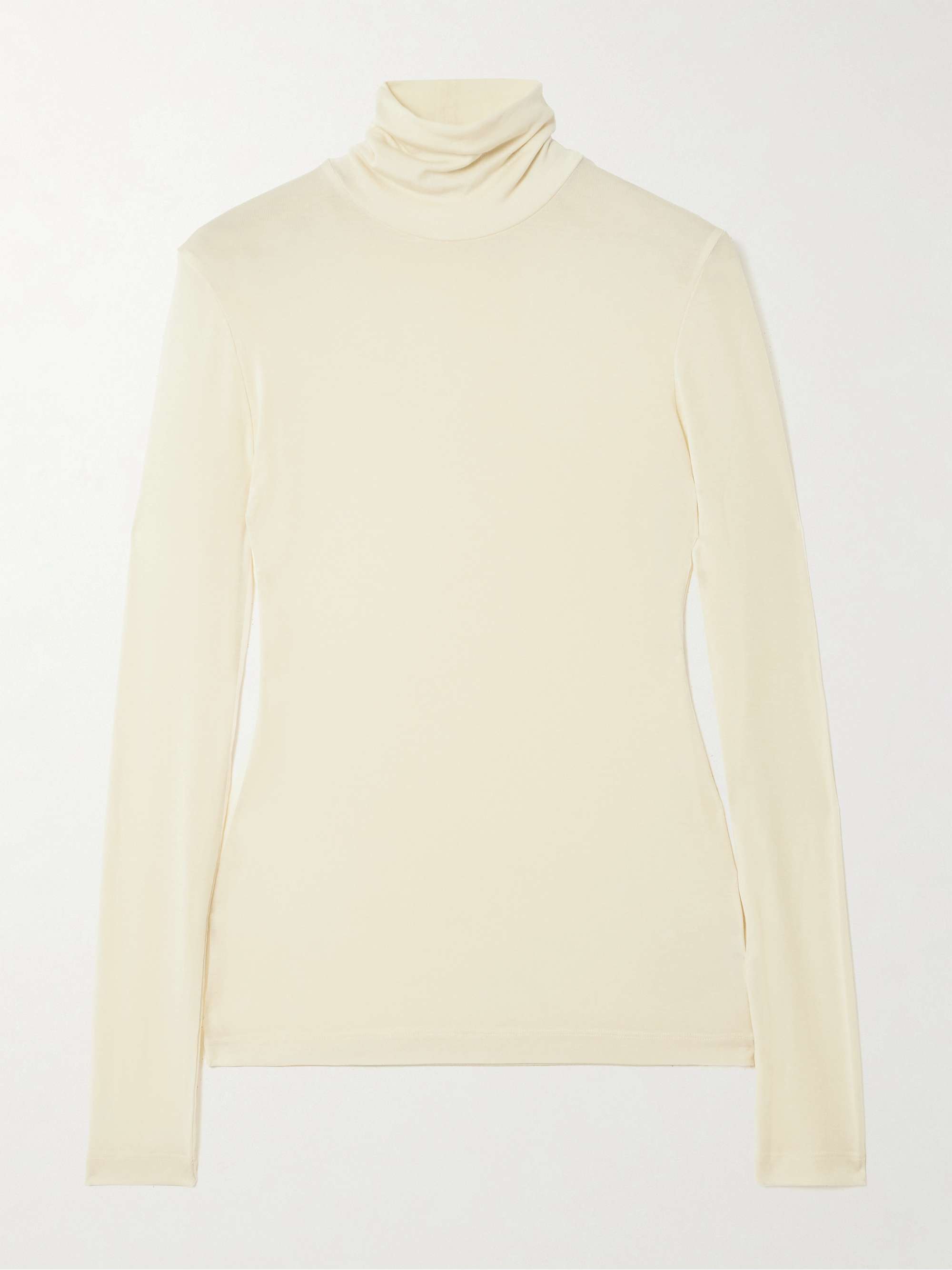 Pascale Stretch-Lyocell Turtleneck Top