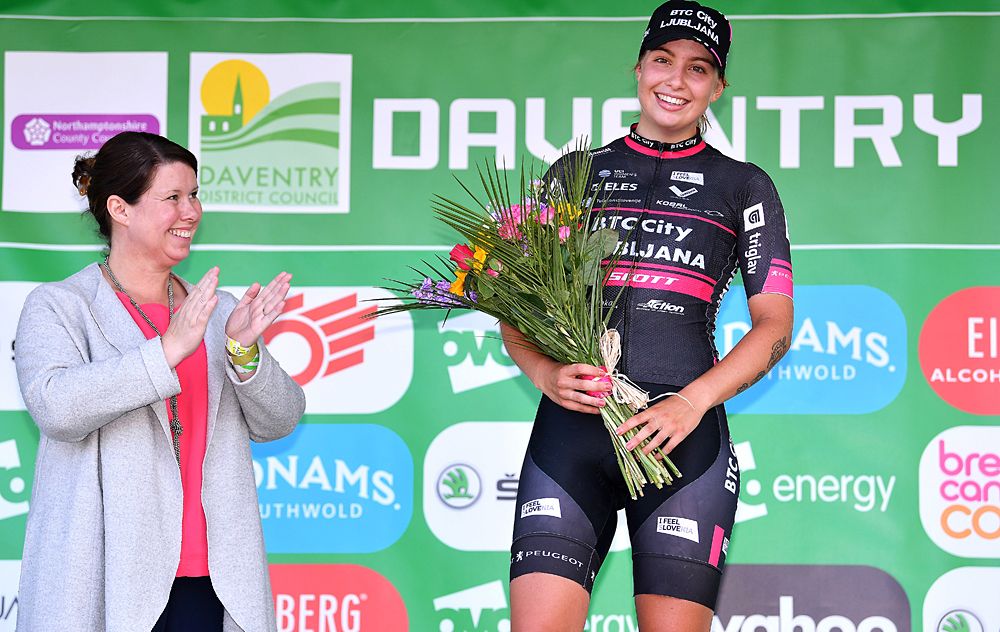 Maaike Boogaard of The Netherlands and Team BTC City Ljubljana Most Aggressive Rider