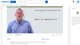Coursera review: Screenshot of video lesson showing man speaking to camera