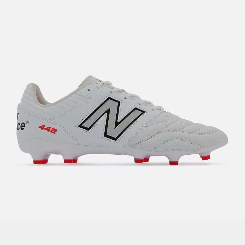 New Balance 442 V2 Pro in white with red studs