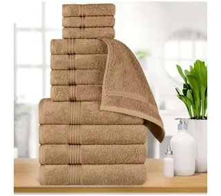 Superior Egyptian Cotton Highly Absorbent 12-Pcsoft Towel Se