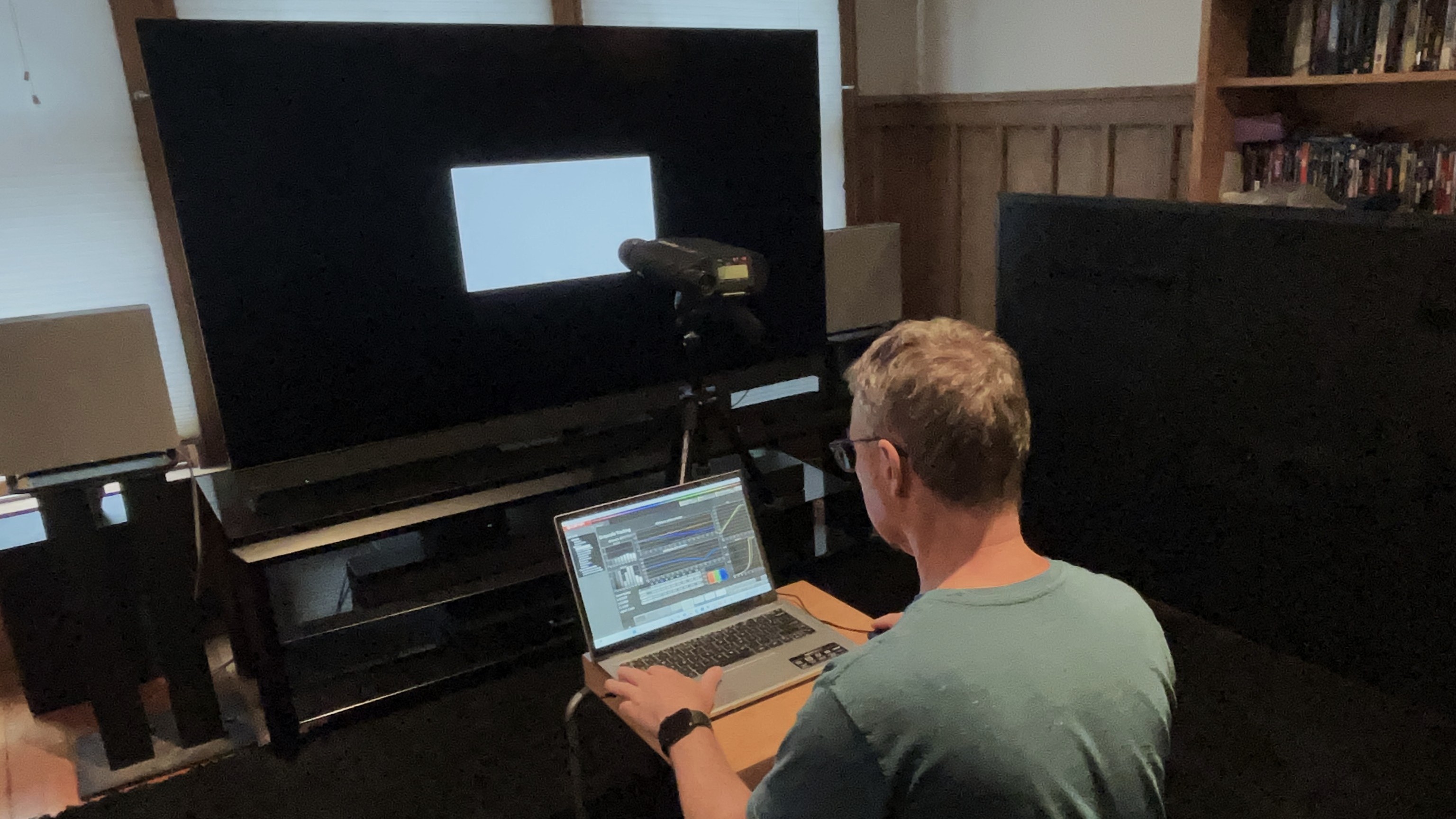panasonic z95b OLED TV being measured