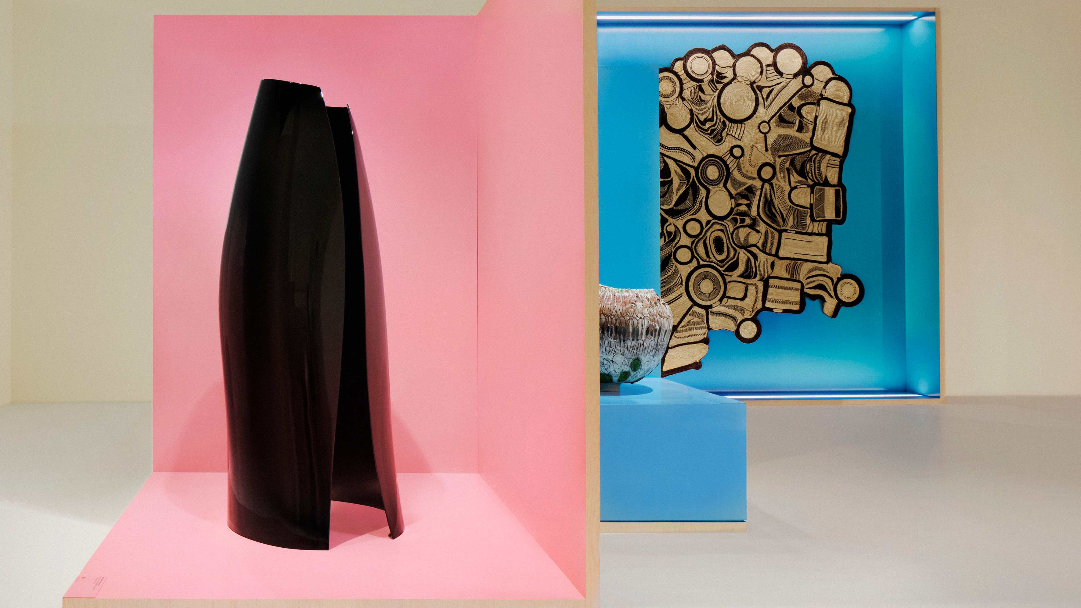 Craft object displayed in gallery space
