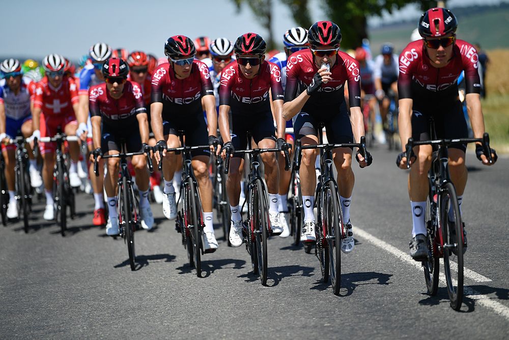 Team Ineos during stage 4 at the Tour de France