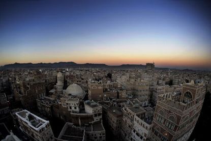 The view of Sanaa, Yemen.
