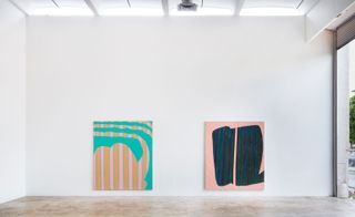The exhibition toys with the viewer’s idea of space, while also considering the stripe as a visual tool that Buren uses to explore the notion of art
