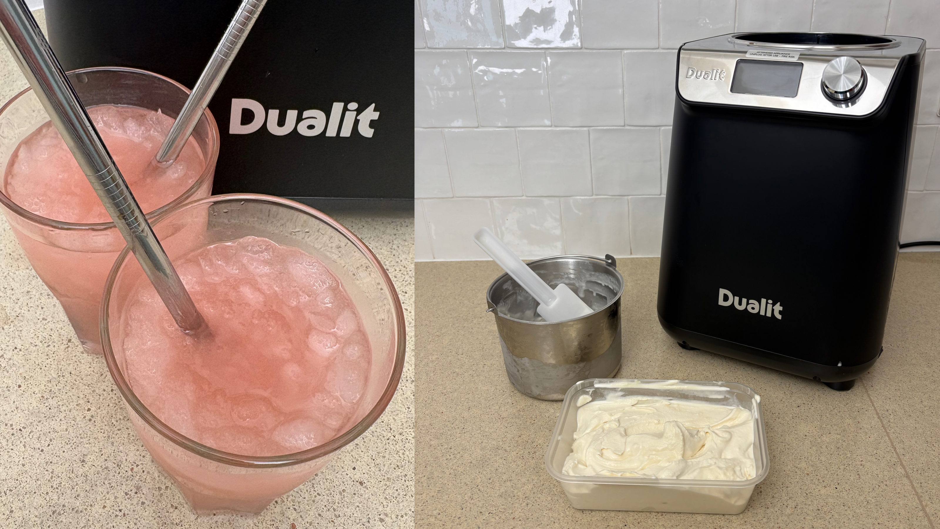 Dualit ice cream maker testing 