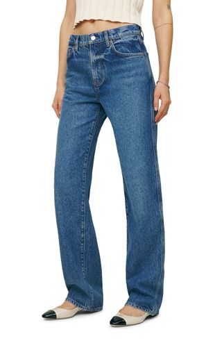 Val Baggy Distressed Straight Leg Jeans