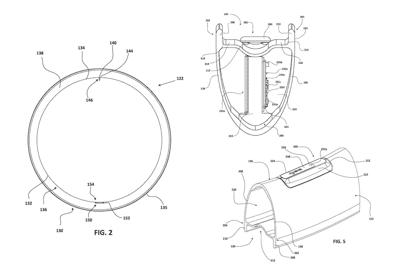 Images of a SRAM patent for a tyre pressure sensor