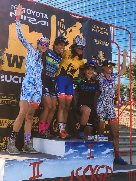 The Elite women's podium from WSCXGP Day 1