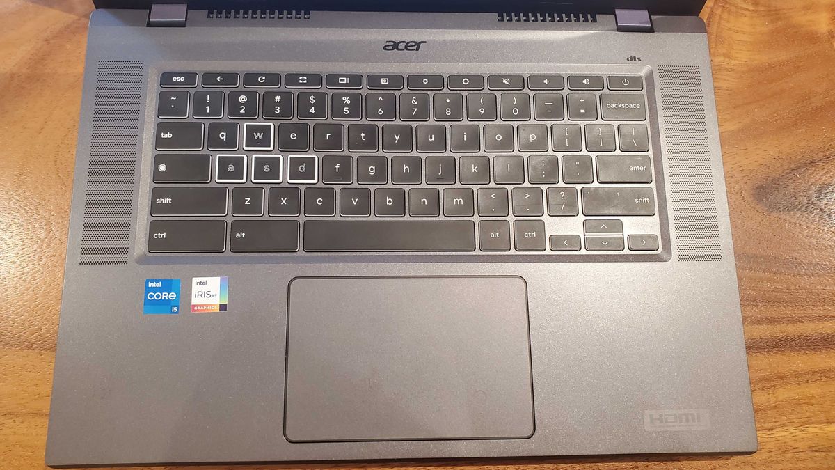 A Chromebook keyboard