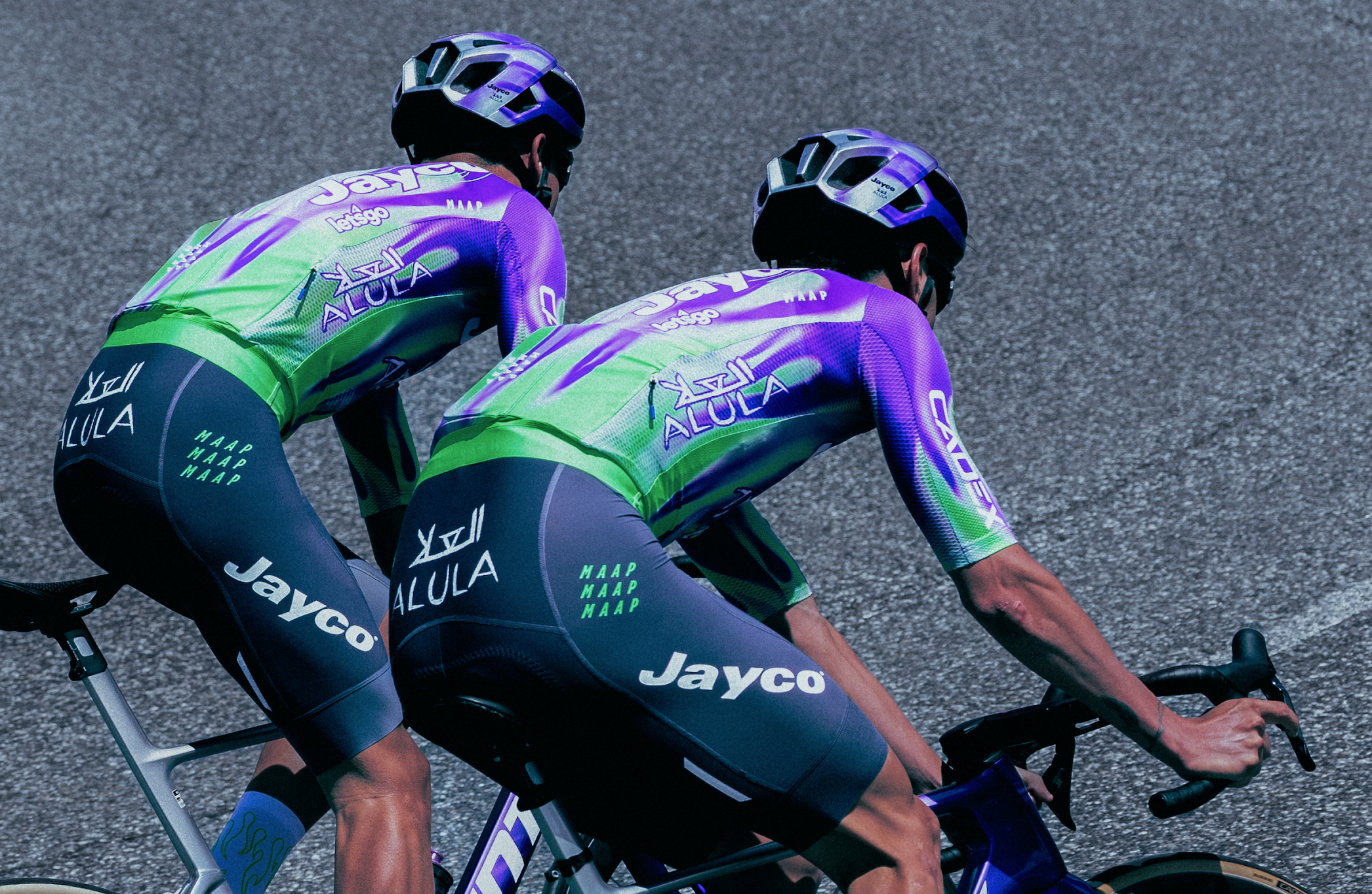 The new 2026 Tour de France swap-out kit for Team Jayco-AlUla was revealed by MAAP at Paris Fashion Week
